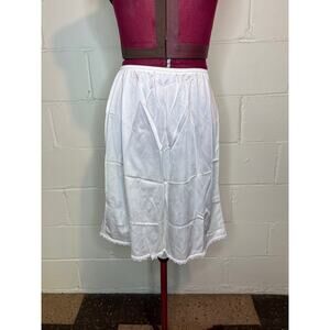 warner half slip skirt white knee length size large